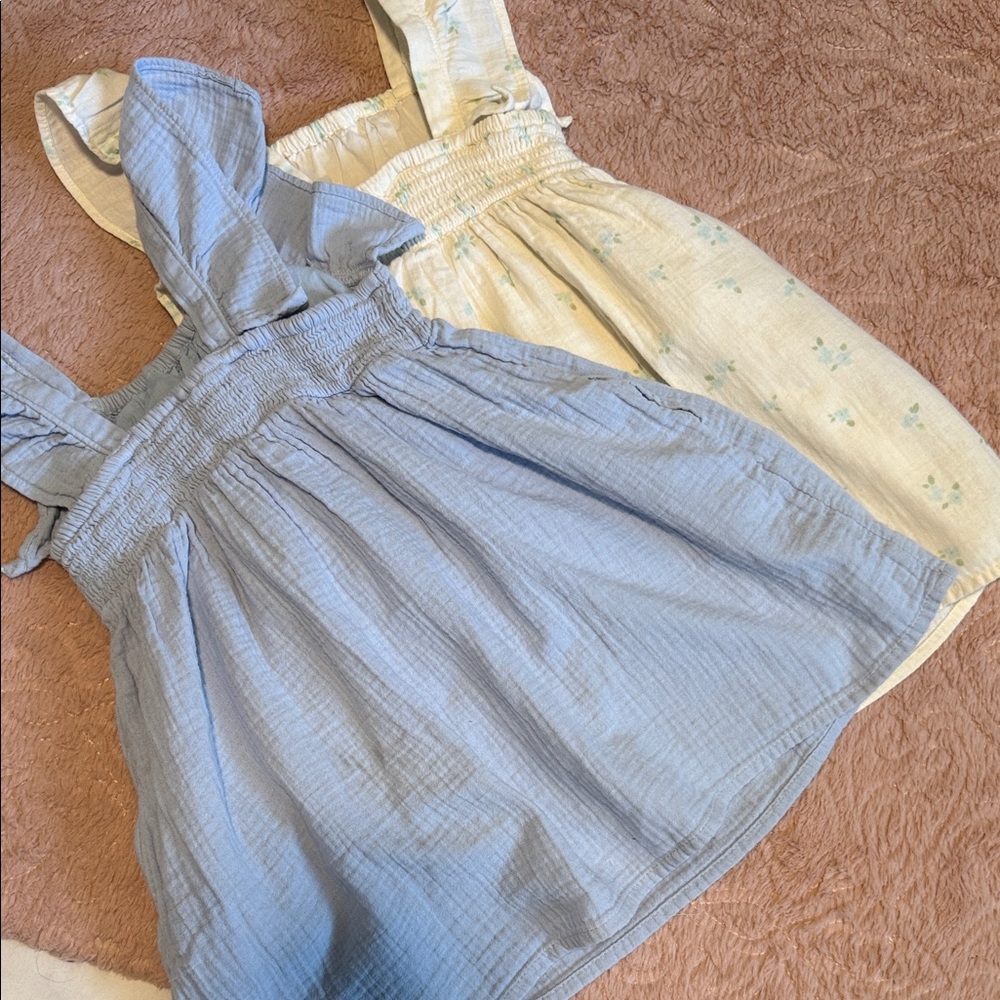 Cat & Jack Blue and Cream Kids Dresses. - Picture 5 of 5